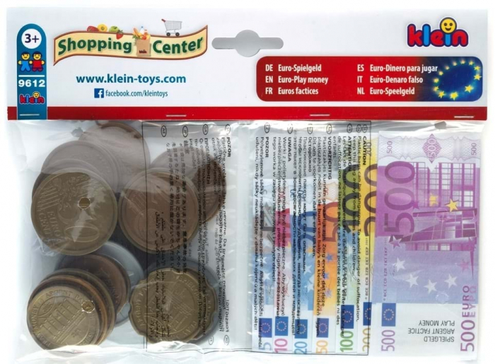 Set EURO bancnote, monede si chitante, Klein, 2-3 ani + [2]