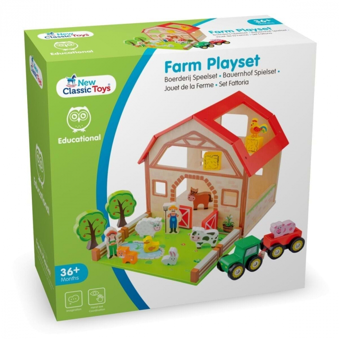 Set ferma, New Classic Toys, 2-3 ani + [5]
