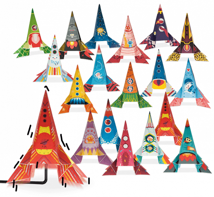 Set indemanare Origami incepatori - Rachete, Ludattica, +6 ani [2]