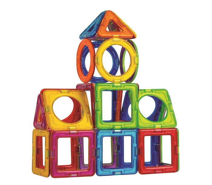 Set magnetic de construit- Magformers Basic Plus 30 set, Clicstoys, 2-3 ani + [4]