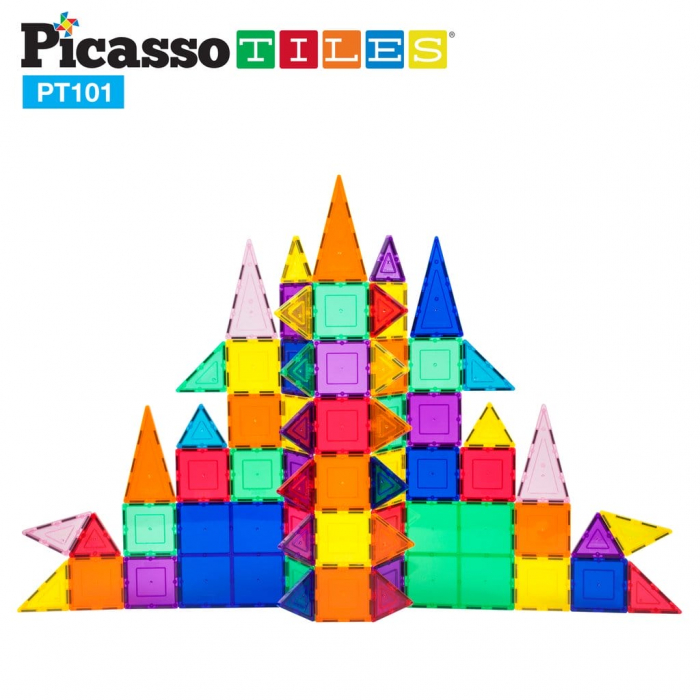 Set magnetic de construit, PicassoTiles 101 piese, + 3 ani [2]