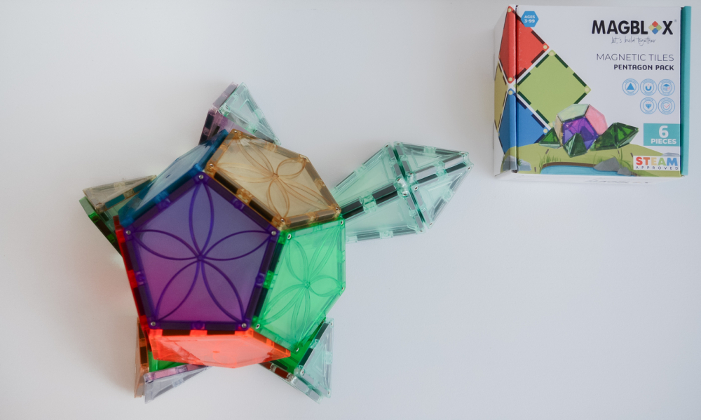 Set magnetic Magblox - 6 piese magnetice pentagon pentru constructie [3]