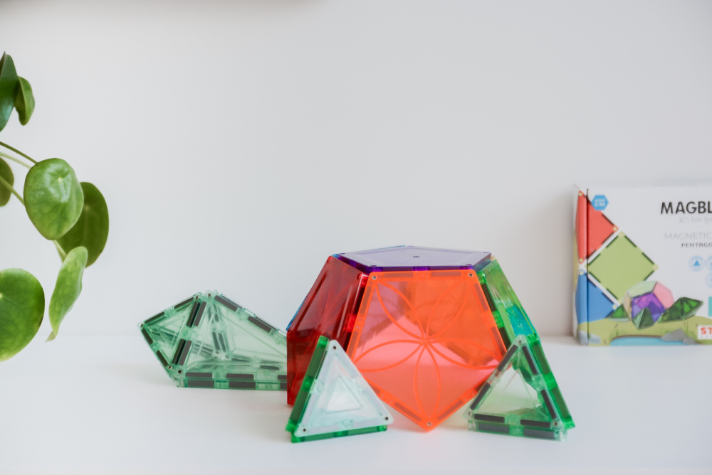 Set magnetic Magblox - 6 piese magnetice pentagon pentru constructie [4]