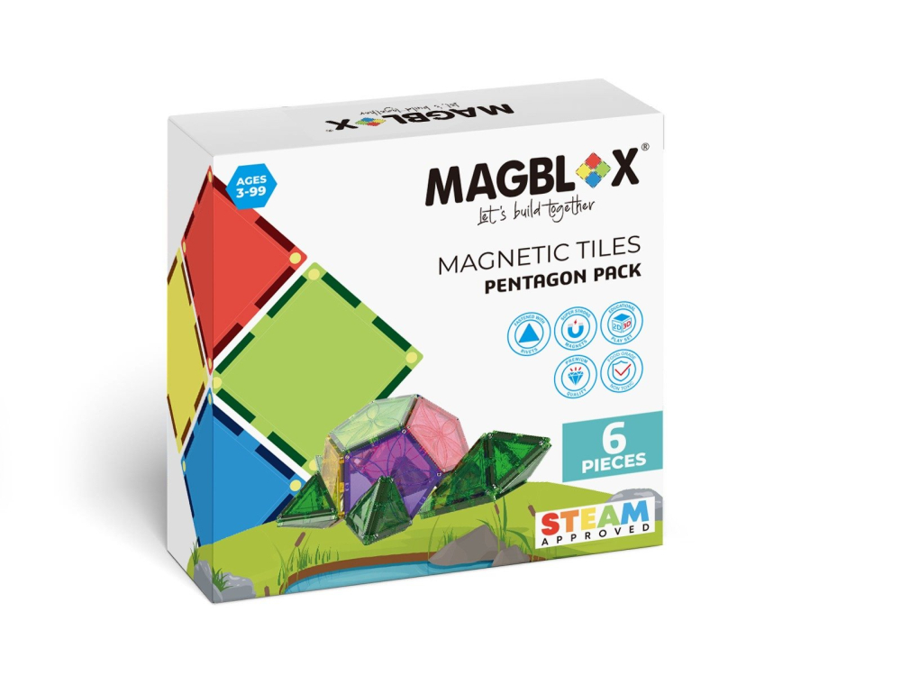 Set magnetic Magblox - 6 piese magnetice pentagon pentru constructie [1]