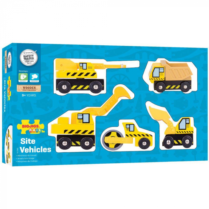 Set masinute - Santierul de constructii, BIGJIGS Toys, 2-3 ani + [2]