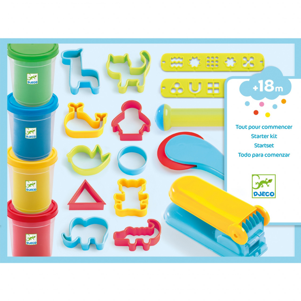 Set modelaj cu plastilina Djeco, culori de baza, 1-2 ani + [2]