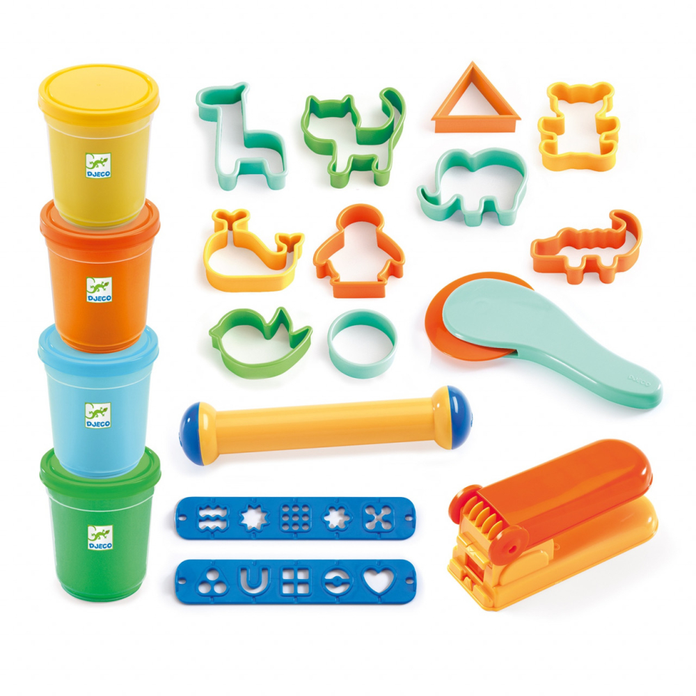 Set modelaj cu plastilina Djeco, culori Pop, 1-2 ani + [4]