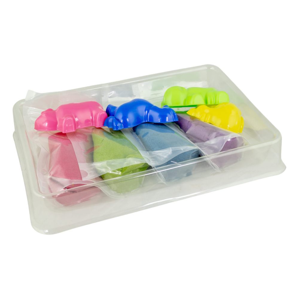 Set Nisip Kinetic 4 culori cu accesorii - Ferma [3]