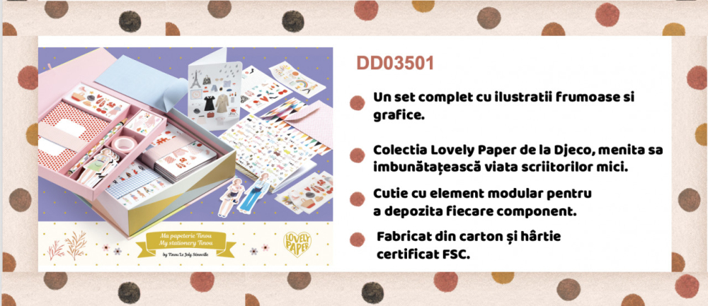 Set papetarie Djeco, Tinou, 2-3 ani + [3]