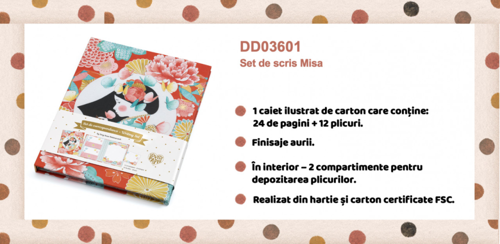 Set pentru corespondenta, Misa, Djeco, 6-7 ani + [2]