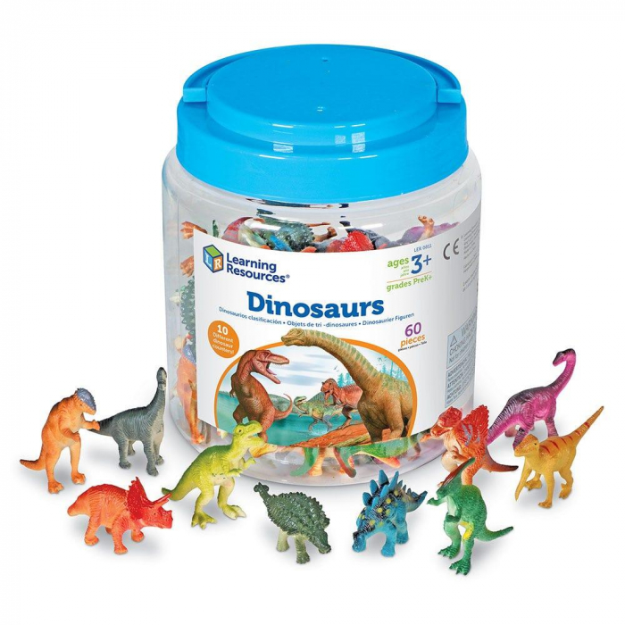Set pentru sortat - Dinozauri jucausi (60 piese), Learning Resources, 2-3 ani + [3]