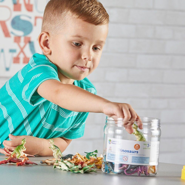 Set pentru sortat - Dinozauri jucausi (60 piese), Learning Resources, 2-3 ani + [6]