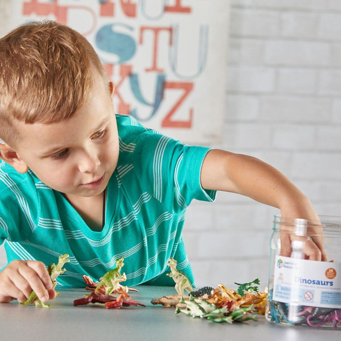 Set pentru sortat - Dinozauri jucausi (60 piese), Learning Resources, 2-3 ani + [5]