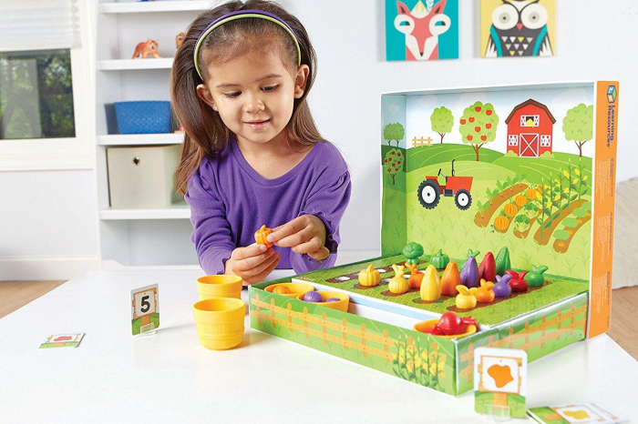 Set pentru sortat - Gradina de la ferma, Learning Resources, 2-3 ani + [2]