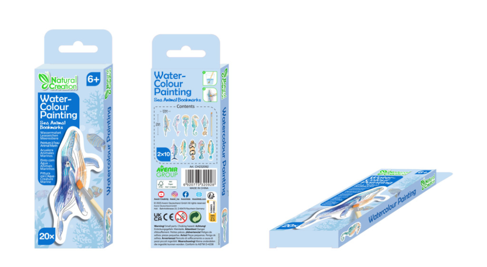 Set pictura cu apa - semne de carte Animale subacvatice, colectia Creatii Naturale [2]