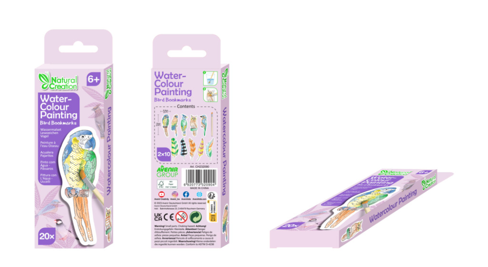 Set pictura cu apa - semne de carte Pasari, colectia Creatii Naturale [2]