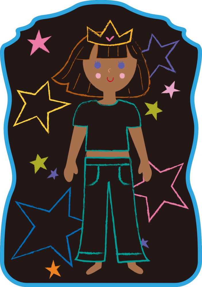 Set portabil de desen cu creta, Haku Yoka ,   Imbraca Printesa [8]