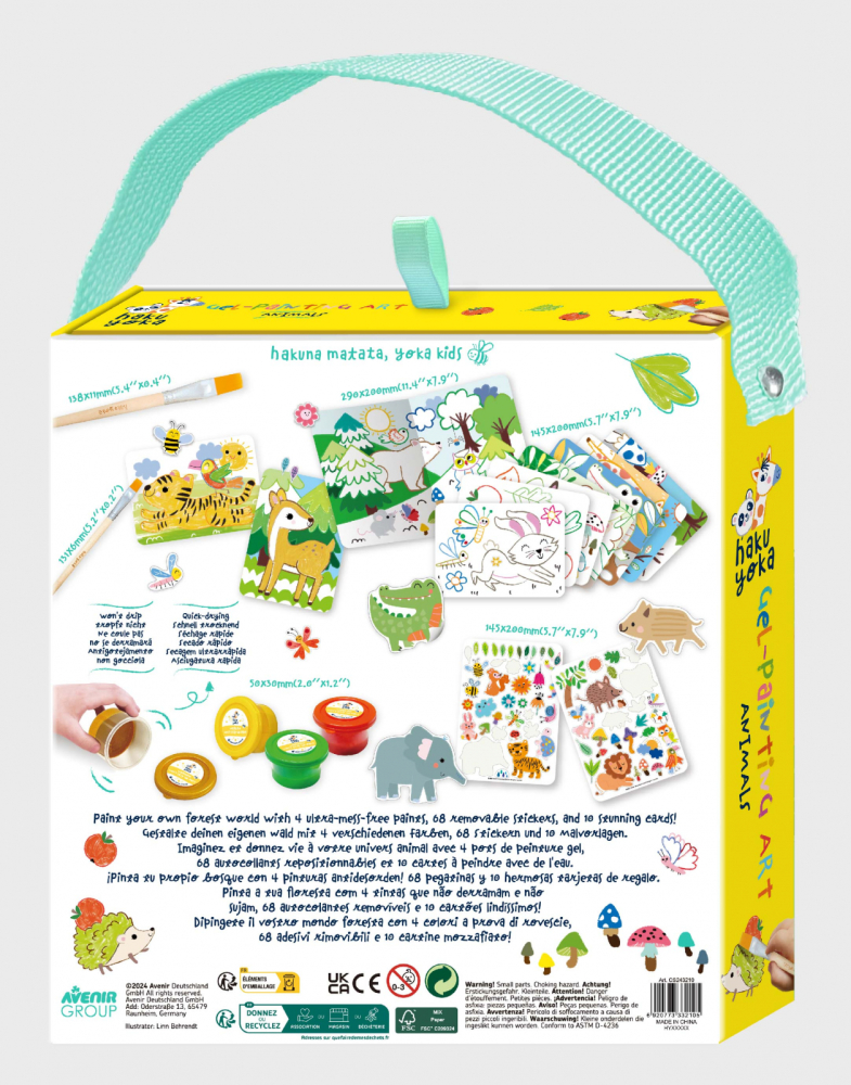 Set portabil de pictura cu gel Haku Yoka - Animale [2]