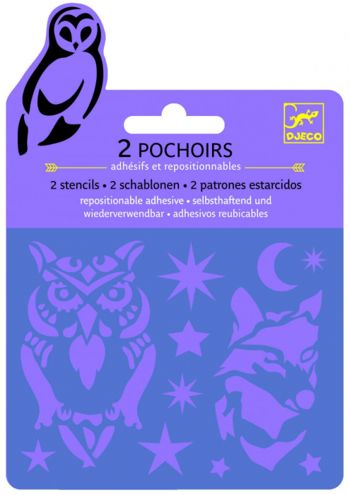 Set sabloane Djeco, Noapte, 4-5 ani + [2]