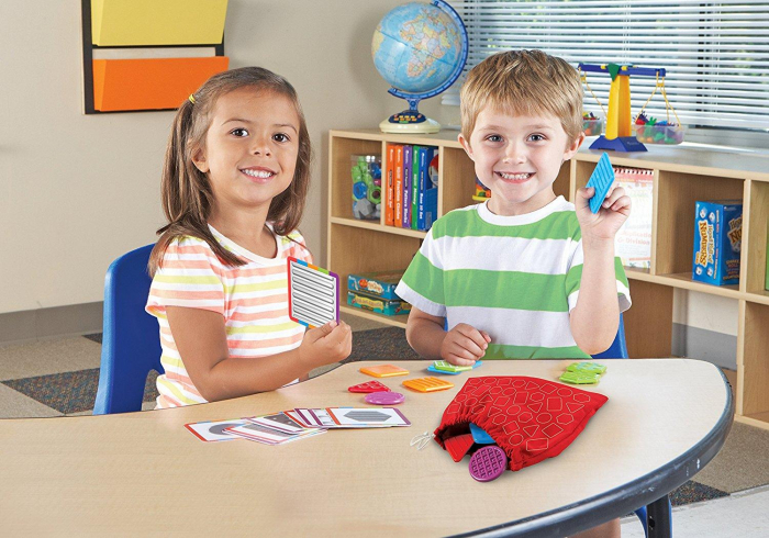 Set tactil - Texturi si forme, Learning Resources, 2-3 ani + [4]