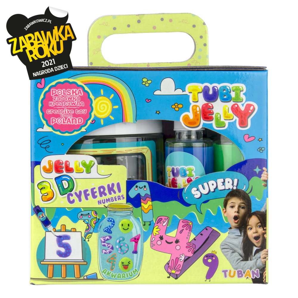 SET TUBI JELLY (gel modelator) cu 6 culori si acvariu mic, NUMERE [6]