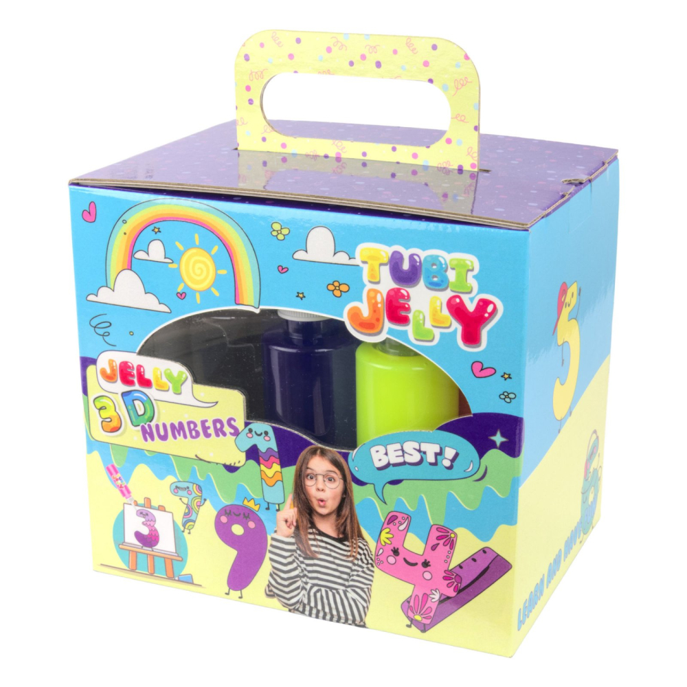 SET TUBI JELLY (gel modelator) cu 6 culori si acvariu mic, NUMERE [1]