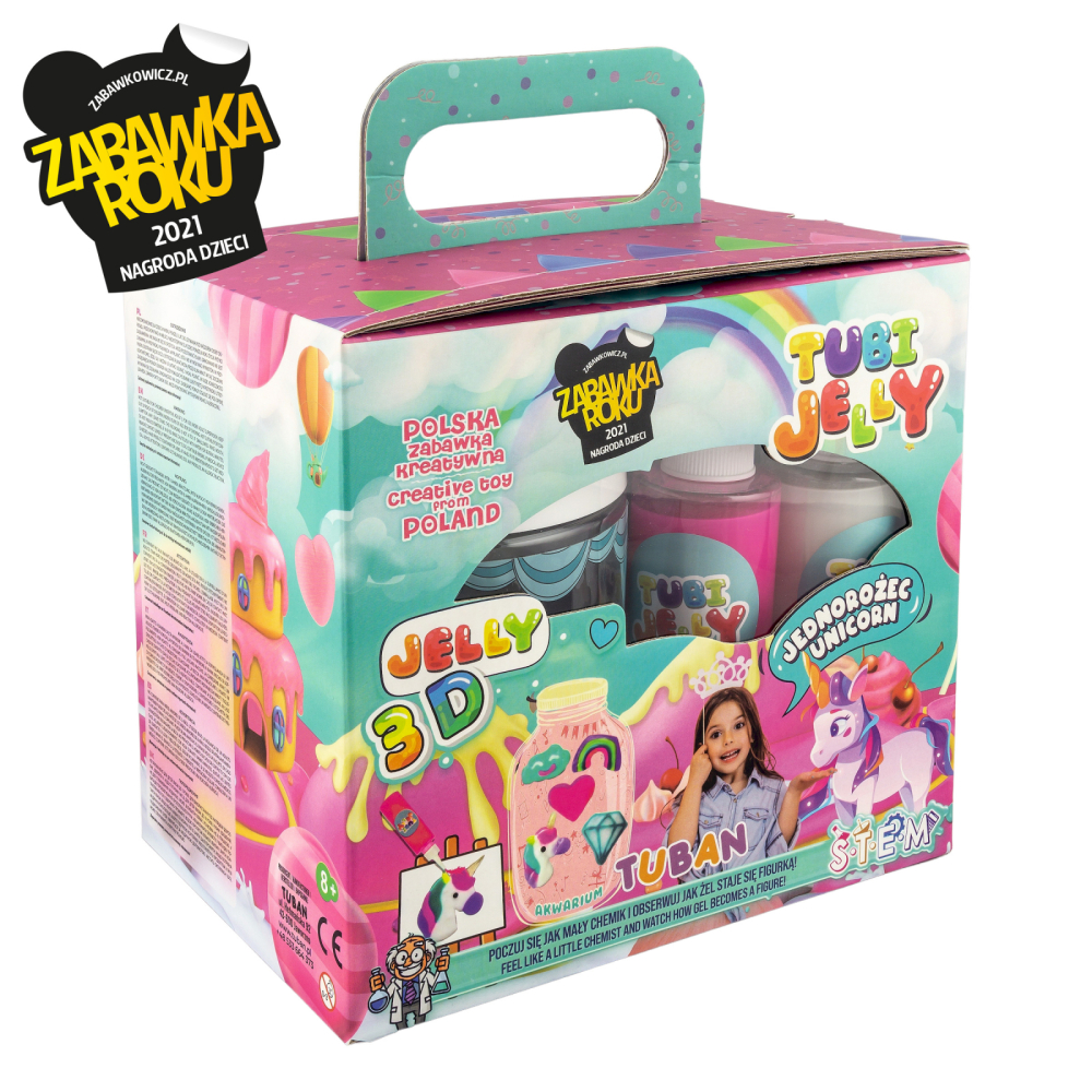 SET TUBI JELLY (gel modelator) cu 6 culori si acvariu mic, UNICORN [5]