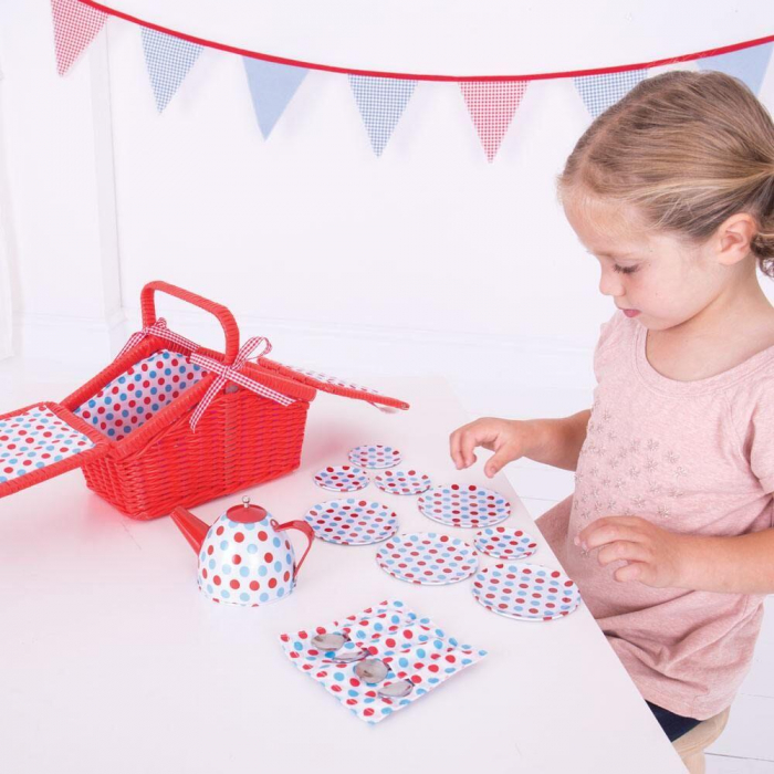Setul meu de picnic cu buline, BIGJIGS Toys, 2-3 ani + [5]