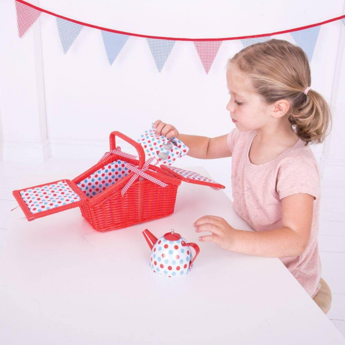 Setul meu de picnic cu buline, BIGJIGS Toys, 2-3 ani + [4]