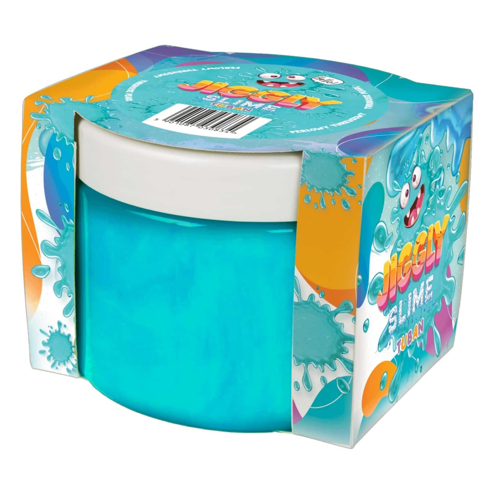 Slime in cutie JIGGLY SLIME, turcoaz perlat, 500 g [1]