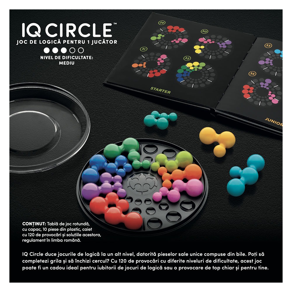 Smart Games - IQ Deluxe - Circle, joc de logica cu 120 de provocari, 14+ ani, editie lb. Romana [4]
