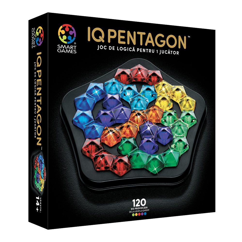 Smart Games - IQ Deluxe - Pentagon, joc de logica cu 120 de provocari, 14+ ani, editie lb. Romana [1]