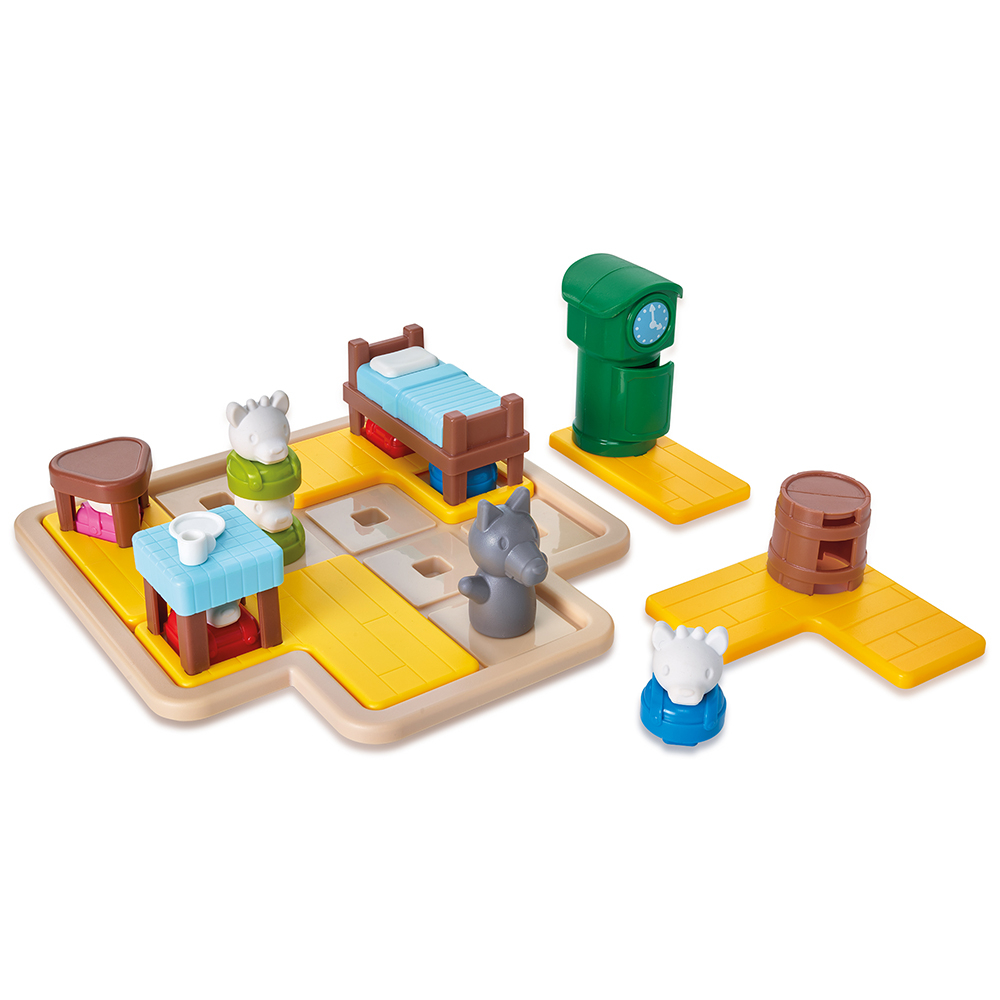 Smart Games - The Wolf & The 7 Goats - Deluxe, joc de logica cu 48 de provocari, 3+ ani,  editie internationala [3]