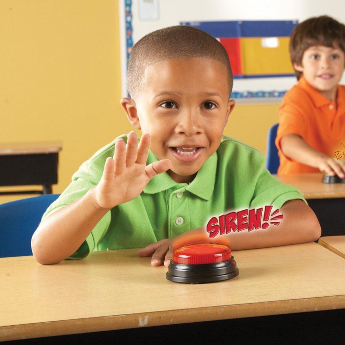 Sonerii cu lumini si sunete pentru raspuns - set 4 buc, Learning Resources, 2-3 ani + [5]