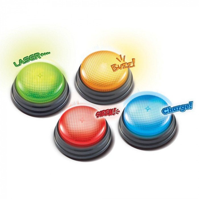 Sonerii cu lumini si sunete pentru raspuns - set 4 buc, Learning Resources, 2-3 ani + [3]