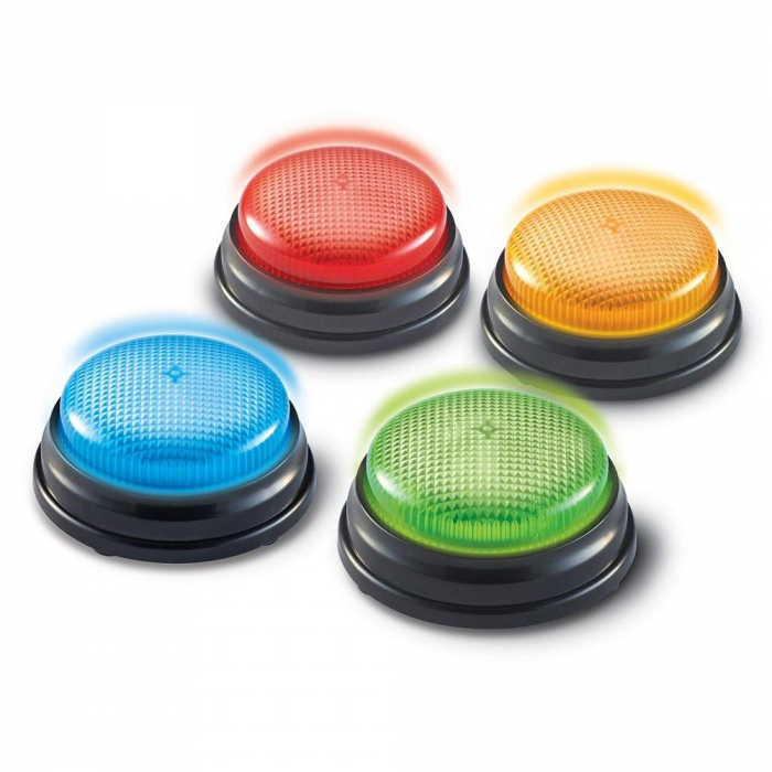 Sonerii cu lumini si sunete pentru raspuns - set 4 buc, Learning Resources, 2-3 ani + [2]