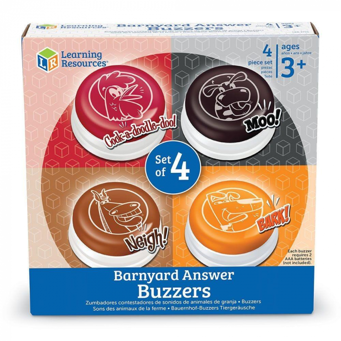 Sonerii pentru raspuns - animale - set 4 buc, Learning Resources, 4-5 ani + [4]