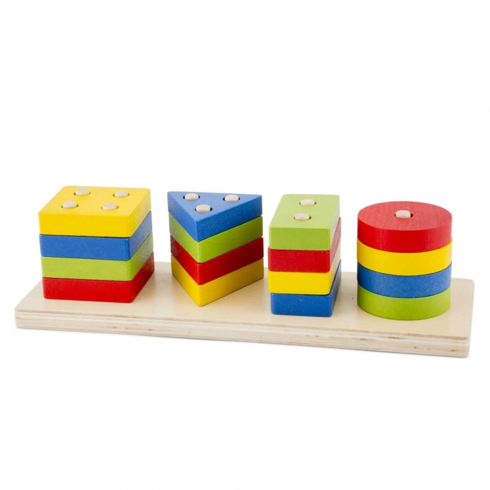 Sortator forme geometrice lemn si culori, New Classic Toys, 2-3 ani + [2]