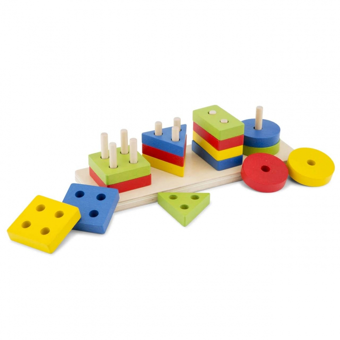 Sortator forme geometrice lemn si culori, New Classic Toys, 2-3 ani + [3]