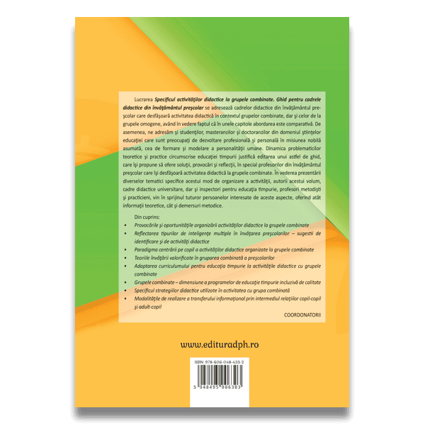 Specificul activitătilor didactice la grupele combinate – Ghid pentru cadrele didactice din învăţământul preşcolar, DPH, 12 ani + [2]