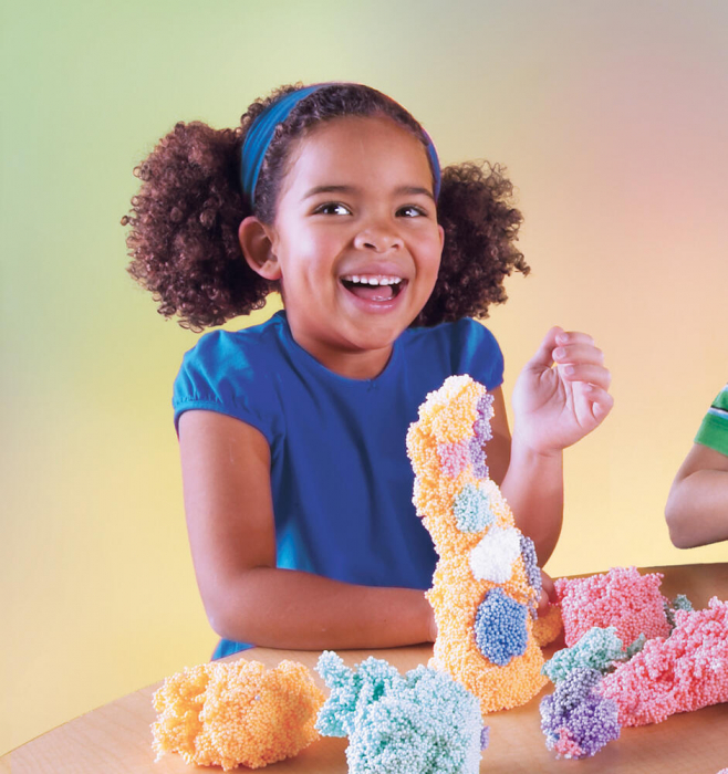 Spuma de modelat cu sclipici Playfoam™ - Set 4 culori, Educational Insights, 2-3 ani + [2]