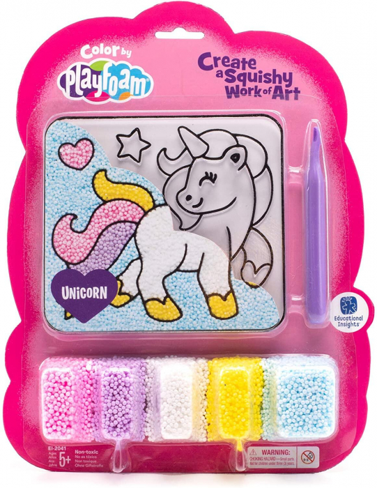Spuma de modelat Playfoam™ - Coloram unicornul, Educational Insights, 4-5 ani + [3]