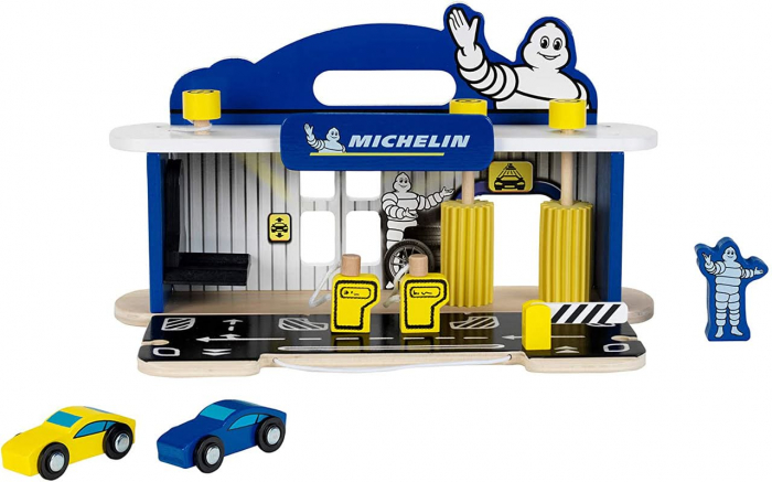 Statie reparatii masini cu spalatorie din lemn Michelin, Klein, 2-3 ani + [2]