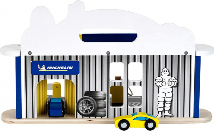 Statie reparatii masini cu spalatorie din lemn Michelin, Klein, 2-3 ani + [9]