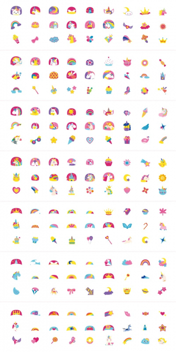 Stickere pentru unghii si tatuaje - Unicorni, + 3 ani [6]