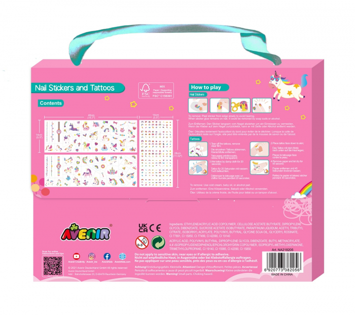 Stickere pentru unghii si tatuaje - Unicorni, + 3 ani [4]