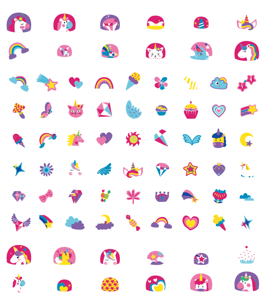 Stickere pentru unghii - Unicorni [4]