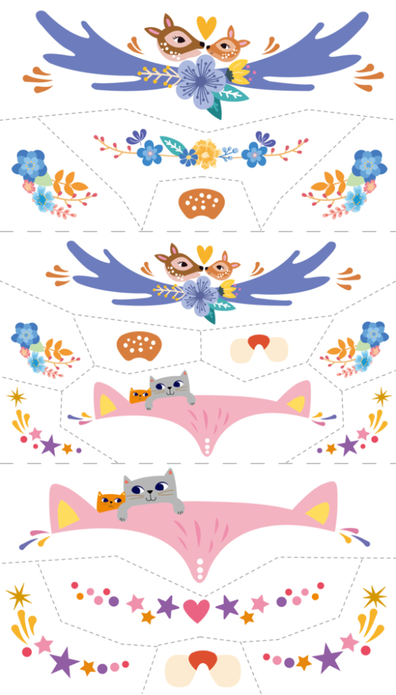 Stickere si tatuaje pentru fata - set parinte-copil - distractie in familie [6]