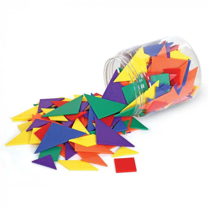 Tangram in 6 culori, Learning Resources, 4-5 ani + [2]