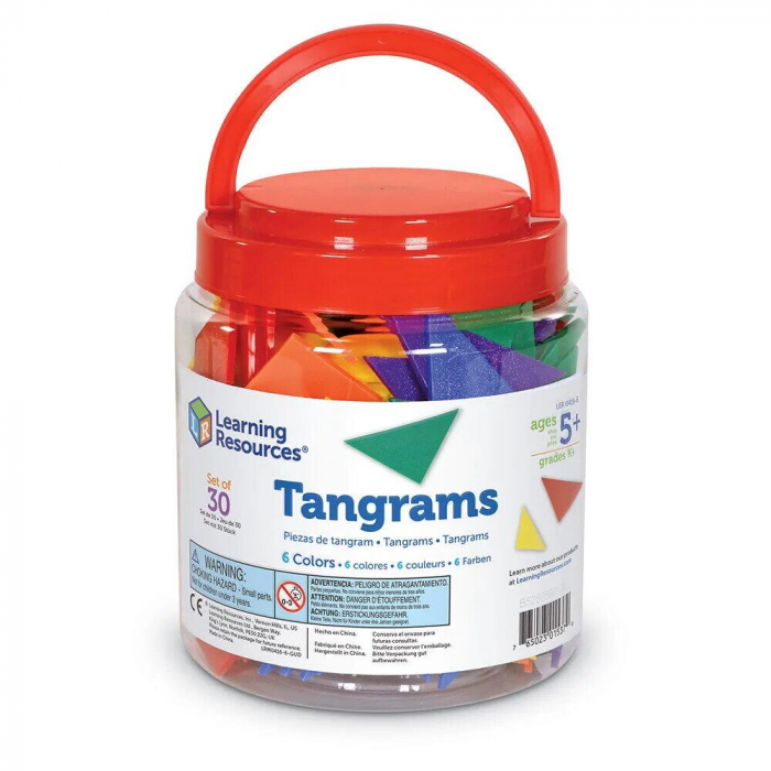 Tangram in 6 culori, Learning Resources, 4-5 ani + [4]